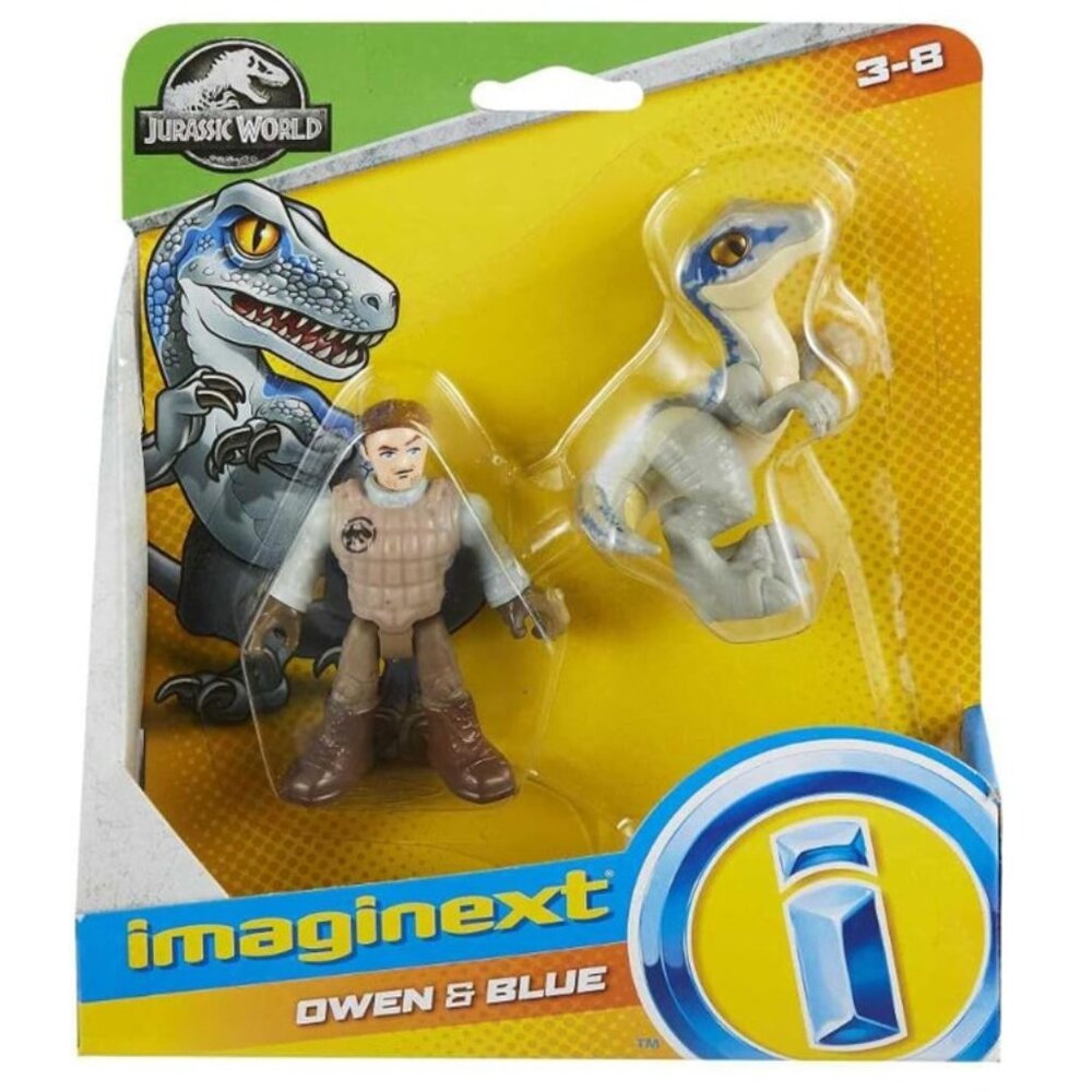 Imaginext Jurassic World Owen & Blue Action Figures